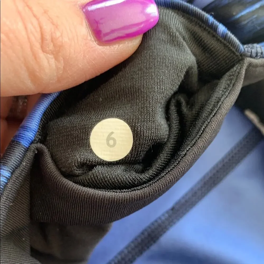 Lululemon Pace Rival Crop *Full-On Luxtreme Painted Animal Sprinkler Black